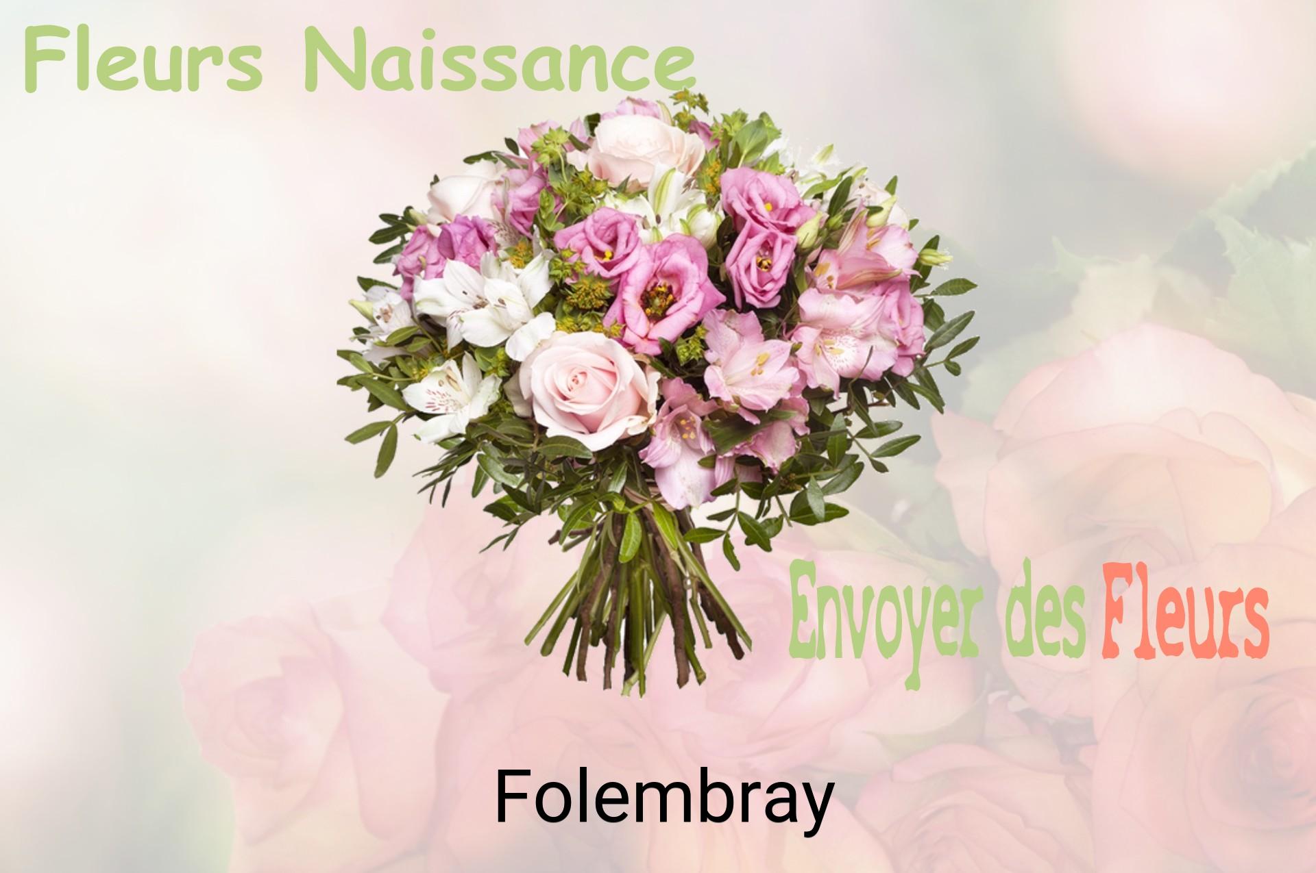 Bouquet de fleurs de naissance livré à Folembray