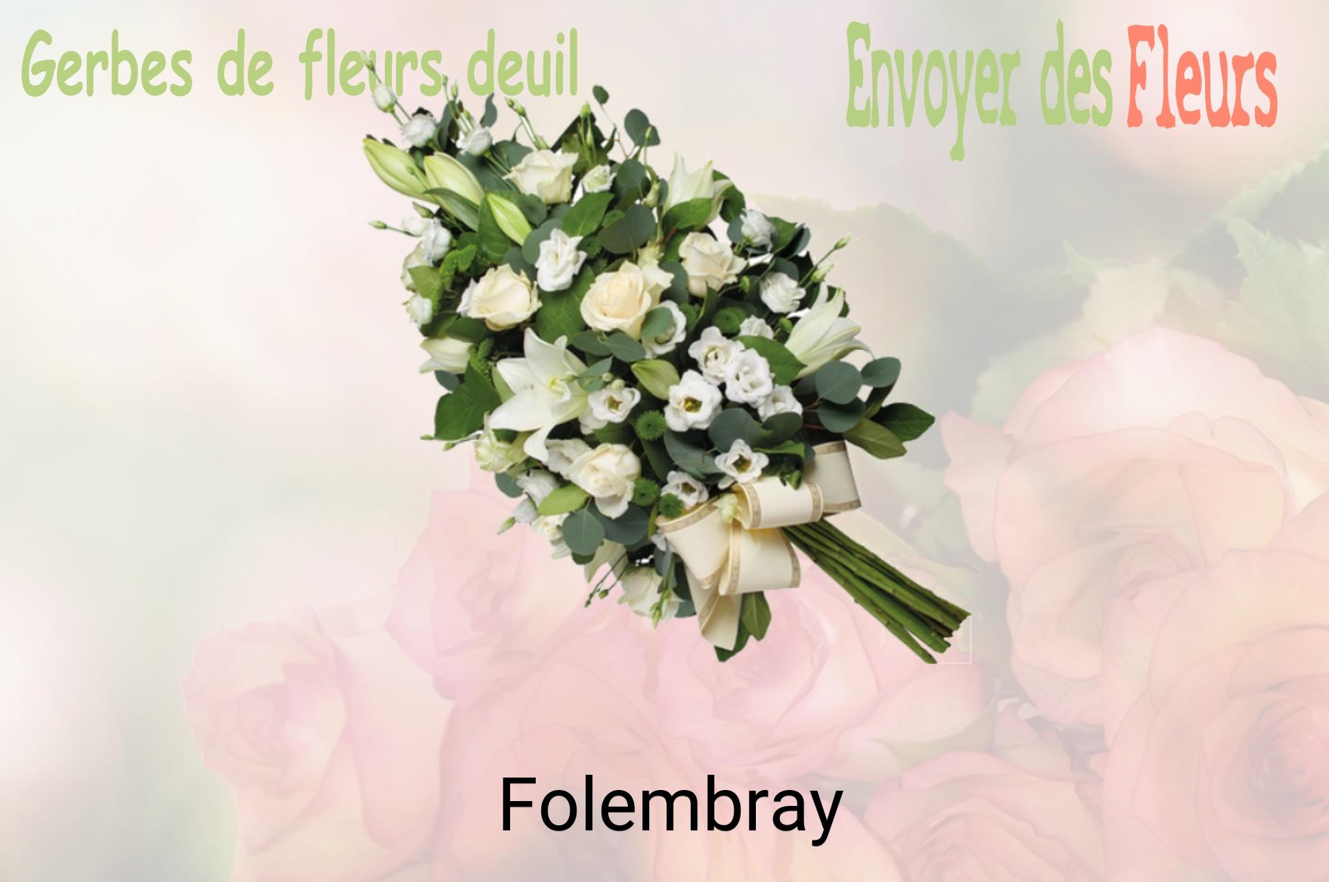Gerbe de fleurs de deuil livrée à Folembray